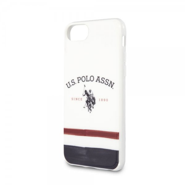 U.S. Polo iPhone 7/8/SE Cover Tricolore Hvid