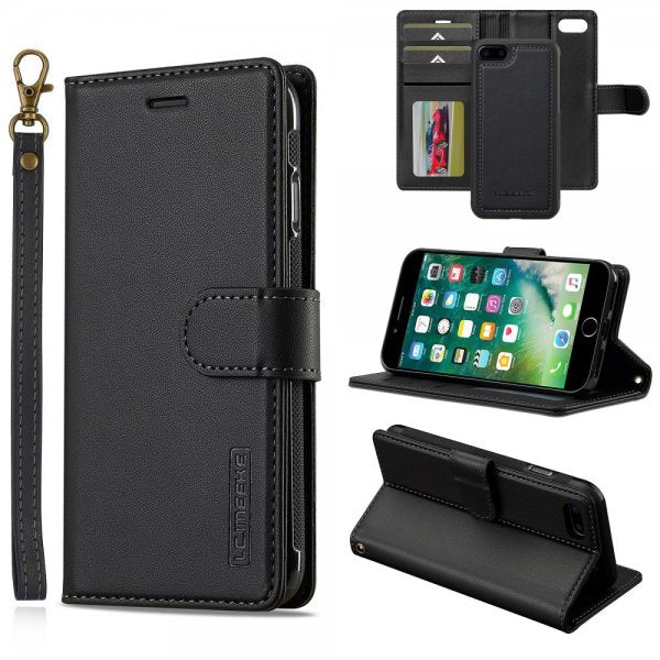 Lc.Imeeke iPhone 7/8/SE Cover med Aftageligt Cover L2 Series MagSafe Sort