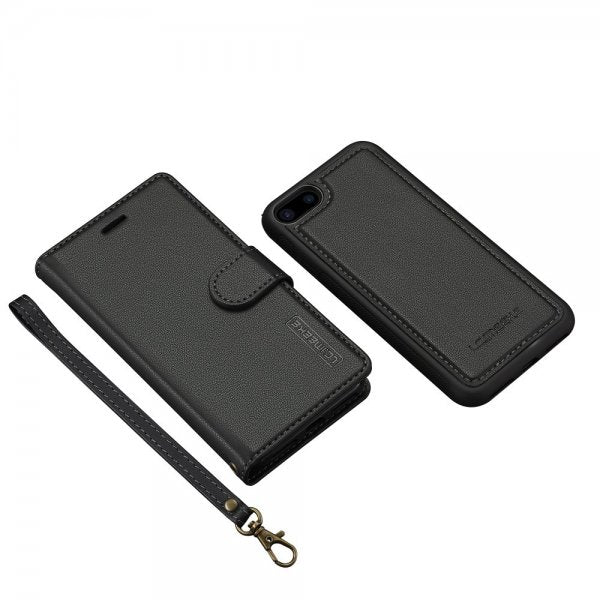Lc.Imeeke iPhone 7/8/SE Cover med Aftageligt Cover L2 Series MagSafe Sort