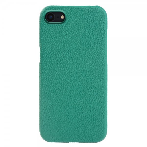 iPhone 7/8/SE Cover Ægte Læder MagSafe Cyan
