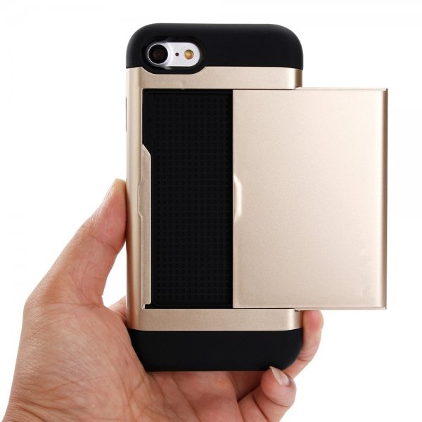 iPhone 7/8/SE Cover Card Slide Blå