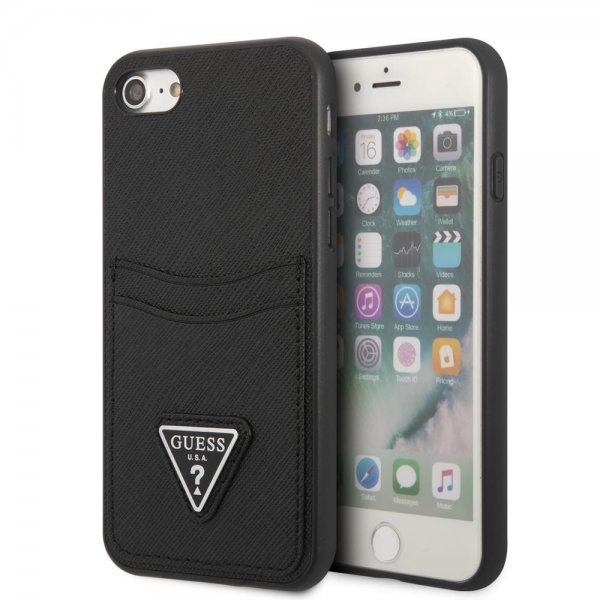 Guess iPhone 7/8/SE Cover Saffiano Double Cardslot Sort