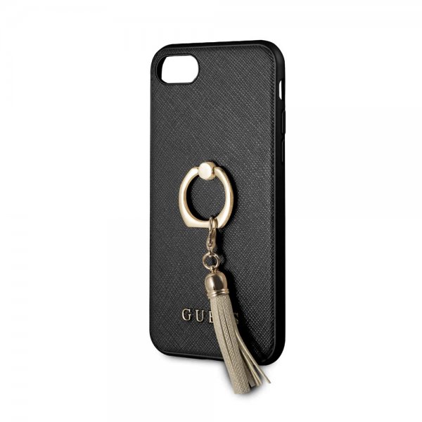 Guess iPhone 7/8/SE Cover med Ringholder Sort