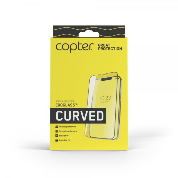 Copter iPhone 7 Plus/iPhone 8 Plus Skærmbeskyttelse Exoglass Curved Hvid
