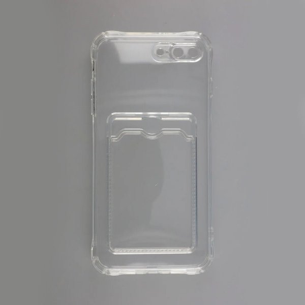 iPhone 7 Plus/iPhone 8 Plus Cover Kortholder Stødsikkert Transparent