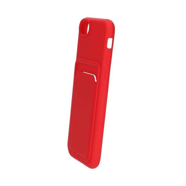 iPhone 7/8/SE Cover Kortholder Rød