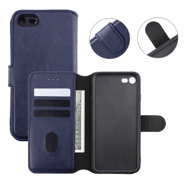 Rvelon iPhone 7/8/SE Cover Magnetisk Aftageligt Cover Blå