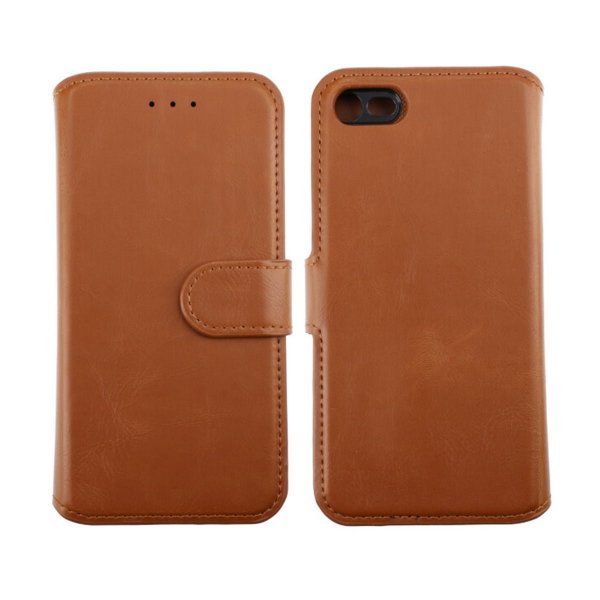Rvelon iPhone 7/8/SE Cover Magnetisk Aftageligt Cover Brun