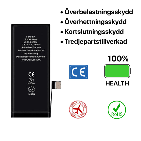 iPhone 8 Plus Batteri Høj Kvalitet