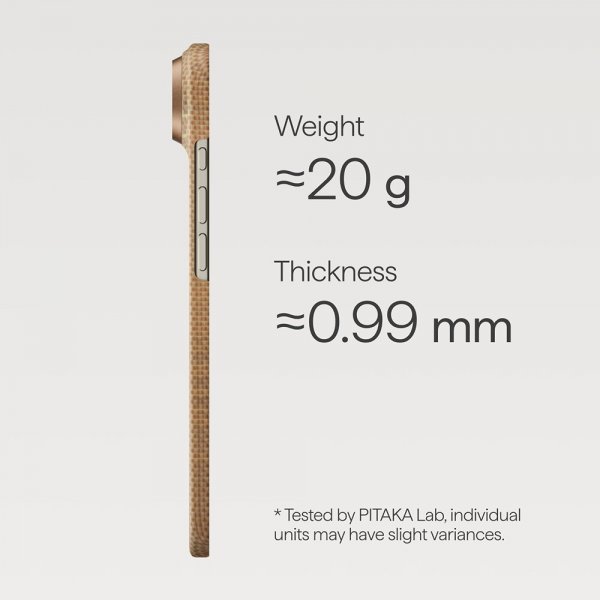 Pitaka iPhone Air Cover Edge Golden Glint
