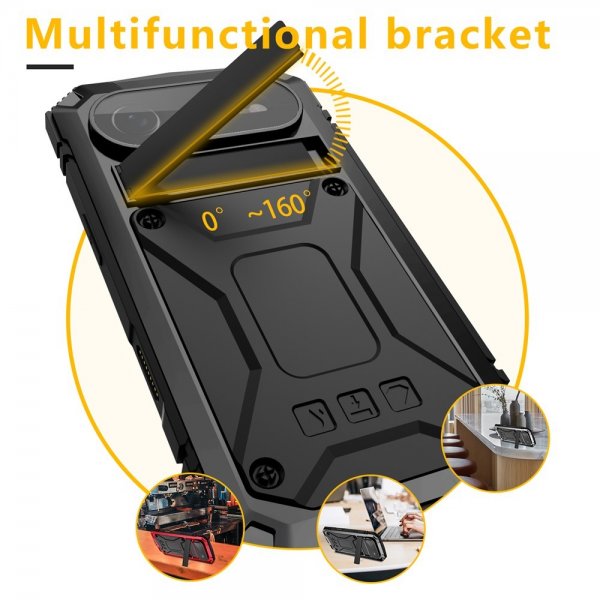 R-JUST iPhone Air Cover Metal Stødsikkert Sort