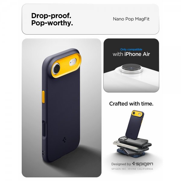 Spigen iPhone Air Cover Nano Pop MagFit Blåbær Navy