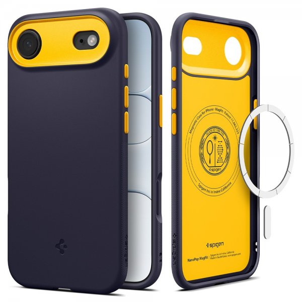 Spigen iPhone Air Cover Nano Pop MagFit Blåbær Navy