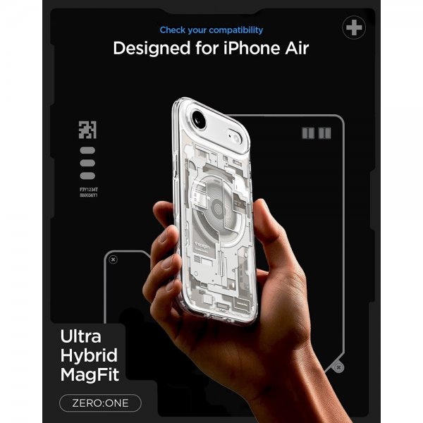 Spigen iPhone Air Cover Ultra Hybrid Zero One MagFit Natural Titanium