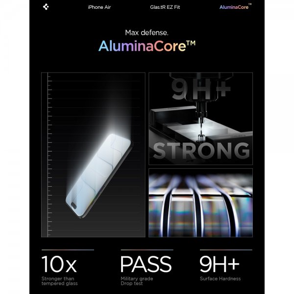 Spigen iPhone Air Skærmbeskyttelse GLAS.tR EZ Fit 2-pak