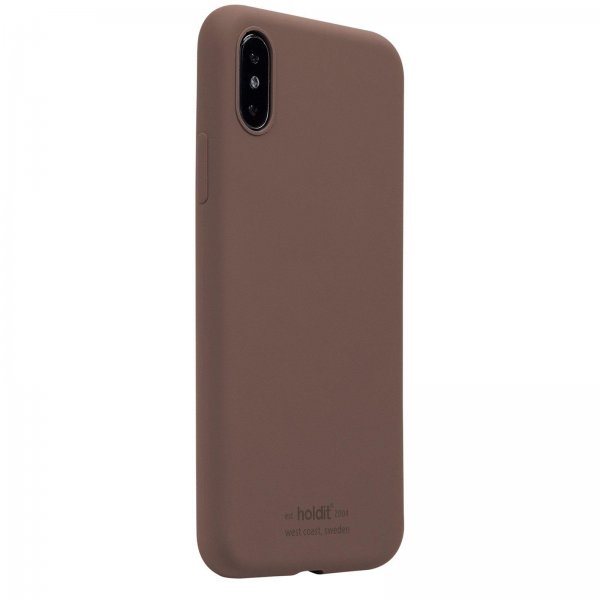 holdit iPhone X/Xs Cover Silikone Mørkebrun