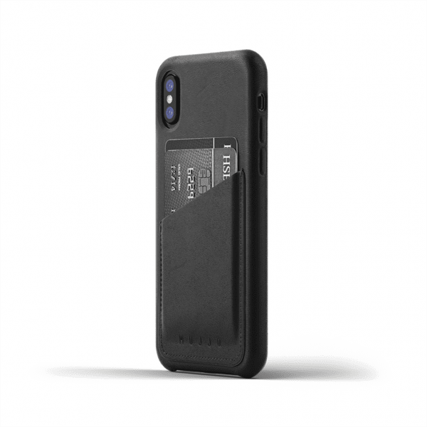 Mujjo iPhone X/Xs Skal Full Leather Wallet Case Sort