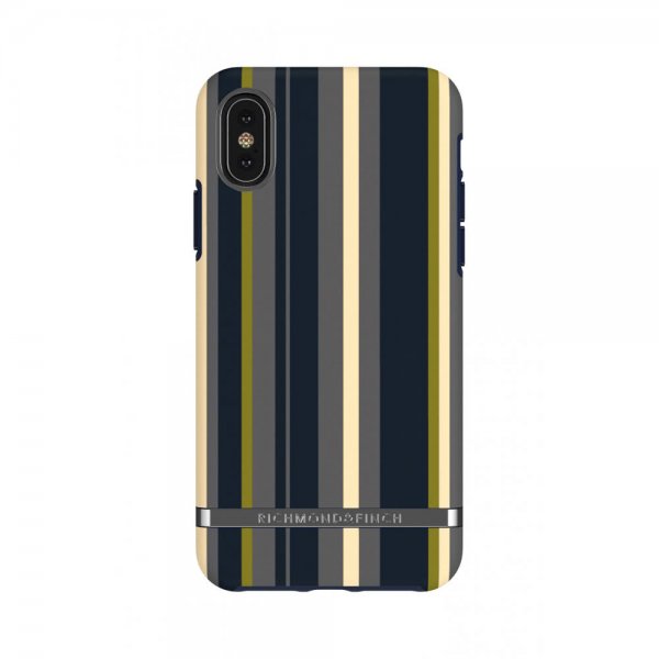 Richmond & Finch iPhone X/Xs Cover Navy Stripes