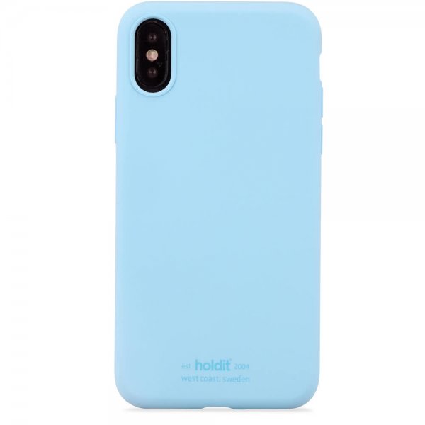 holdit iPhone X/Xs Cover Silikone Lyseblå
