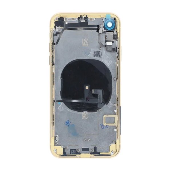 iPhone XR Bagside med Komplet Ramme Premium - Gul