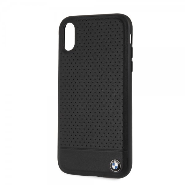 BMW iPhone Xr Cover Logo Perforeret Sort