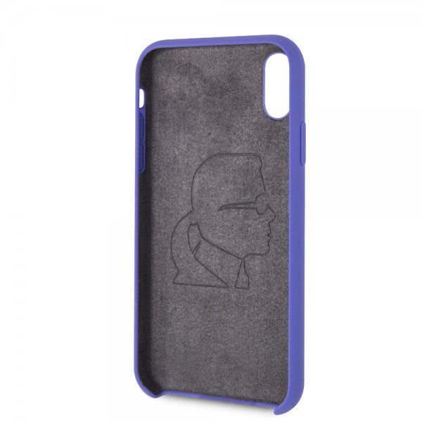 Karl Lagerfeld iPhone Xr Cover Silikone Lagerfeld Guld Logo Lilla
