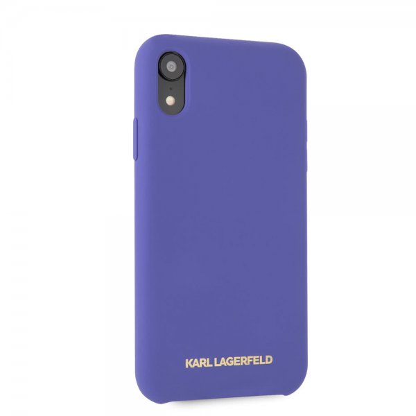 Karl Lagerfeld iPhone Xr Cover Silikone Lagerfeld Guld Logo Lilla