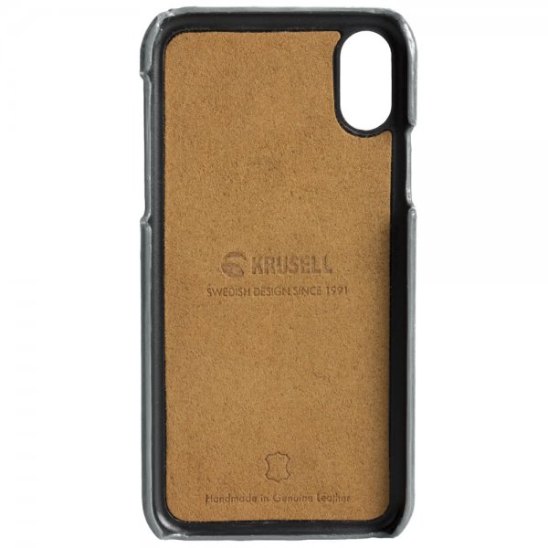 Krusell iPhone Xr Cover Sunne Cardcover Vintage Grey