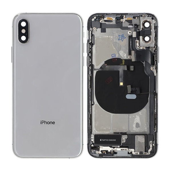 iPhone XS Bagside med Komplet Ramme - Hvid
