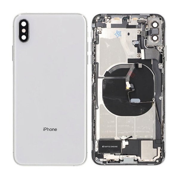 iPhone XS Max Bagside med Komplet Ramme - Hvid