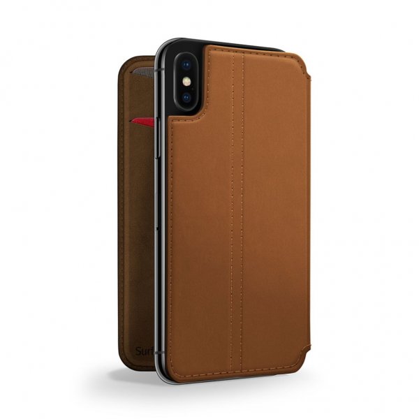 Twelve South iPhone Xs Max Cover SurfacePad Cognac