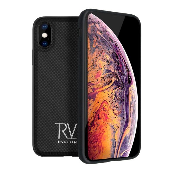 Rvelon iPhone Xs Max Etui Magnetisk Aftageligt Cover Sort
