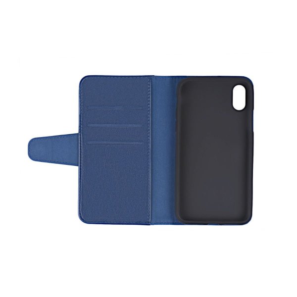 iPhone Xs Max Etui Udfoldelig Kortlomme Blå