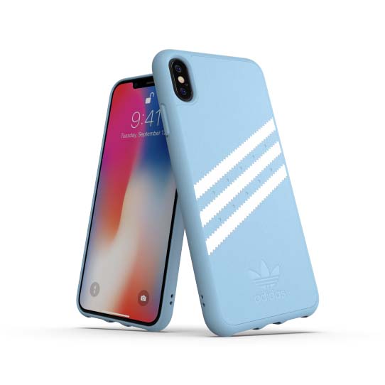 Adidas iPhone Xs Max Cover OR Moulded Case Suede FW18 Lyseblå