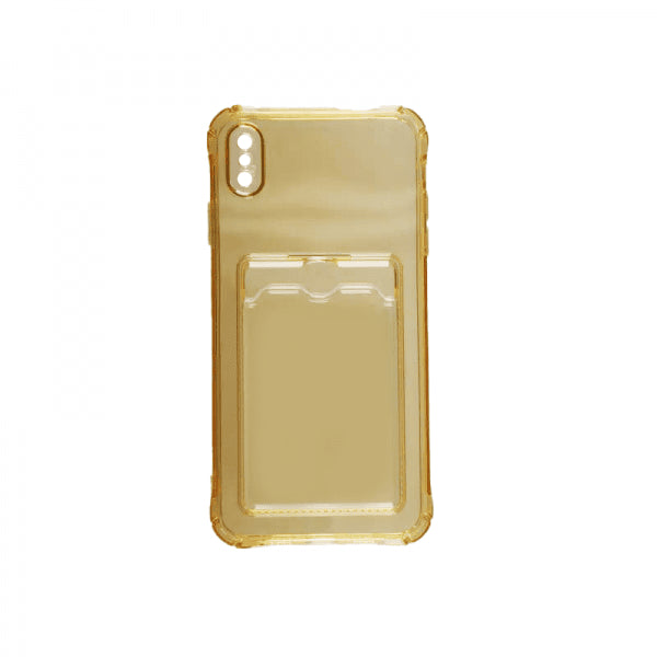 iPhone Xs Max Cover Kortholder Stødsikker Guld