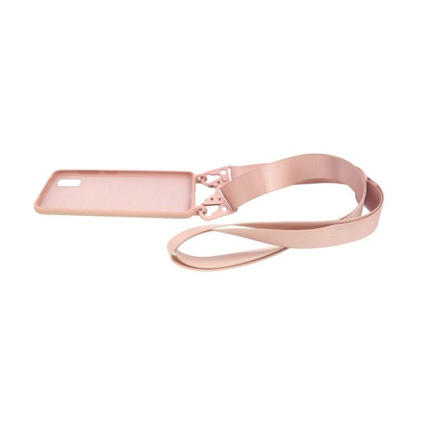 iPhone X/iPhone Xs Cover Silikone med Halskæde Rosa