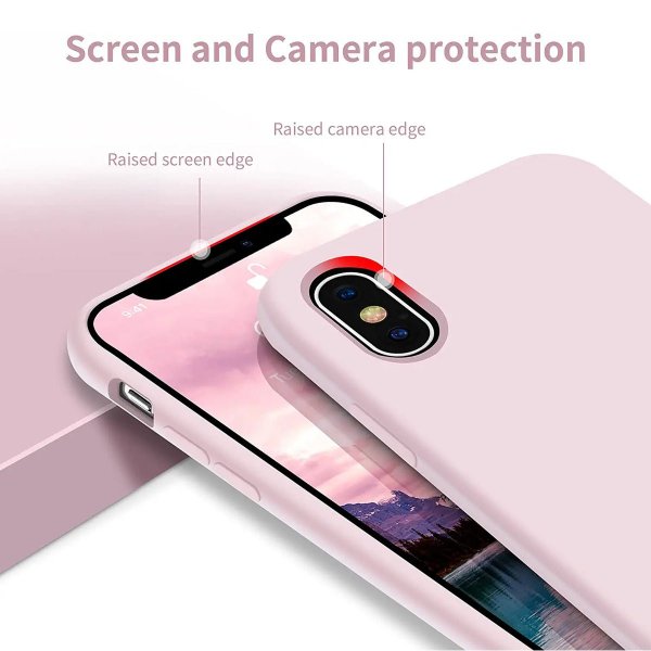 Rvelon iPhone X/iPhone Xs Cover Silikone Sandrosa