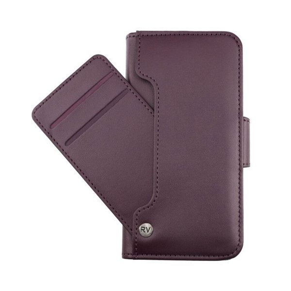 Rvelon iPhone X/iPhone Xs Cover Udklappeligt Kortrum Lilla