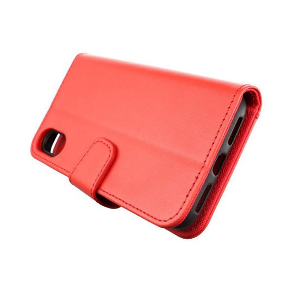 Rvelon iPhone X/iPhone Xs Cover Udklappeligt Kortrum Rød