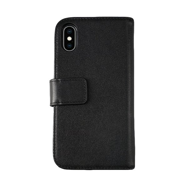 Rvelon iPhone X/iPhone Xs Cover Ægte Læder Sort