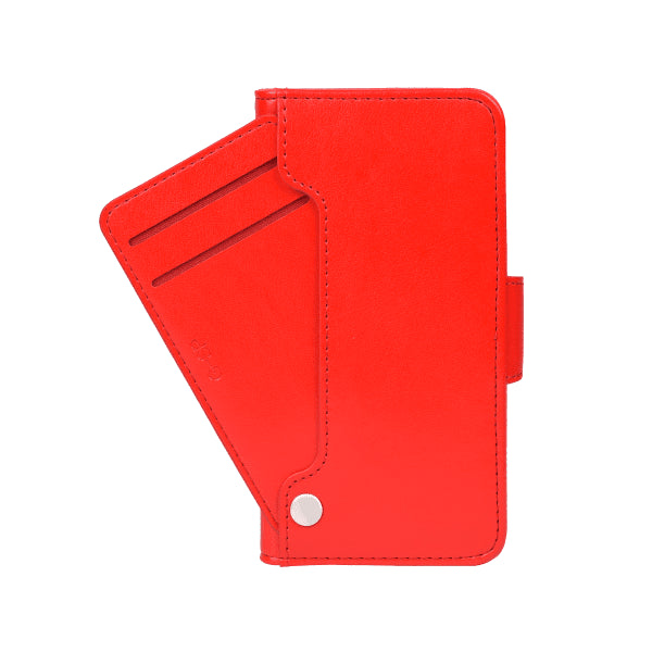 iPhone X/iPhone Xs Etui Udfoldelig Kortlomme Rød