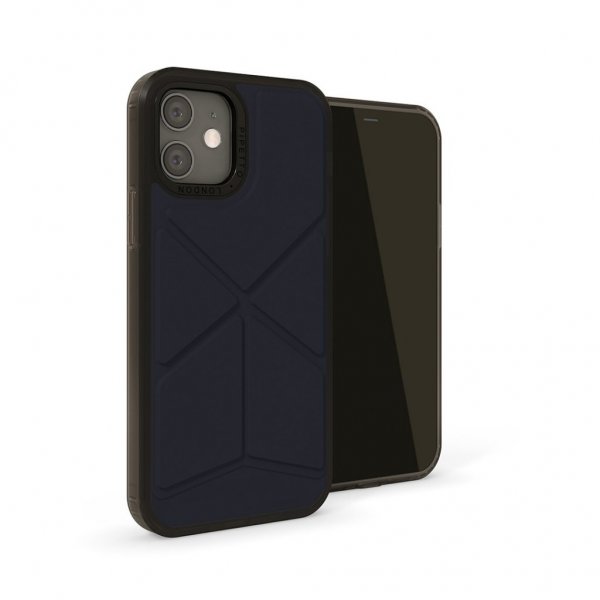 Pipetto Origami Snap til iPhone 12/12 Pro Mørkeblå