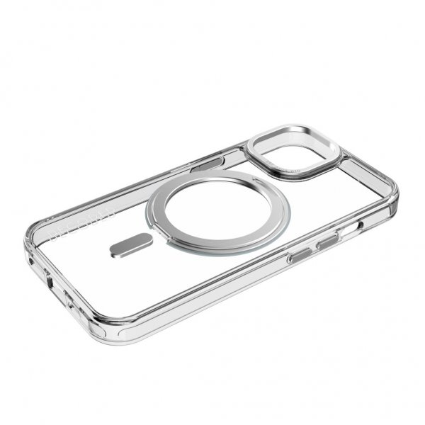 Decoded iPhone 15 Skal Genanvendt Plast Transparent Loop Stand Bagcover Klar
