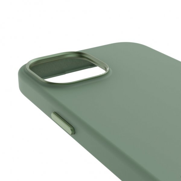 Decoded iPhone 15 Plus Cover Silikone Bagside Sage Leaf Green