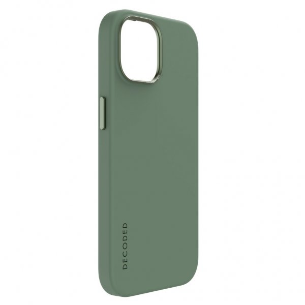 Decoded iPhone 15 Plus Cover Silikone Bagside Sage Leaf Green