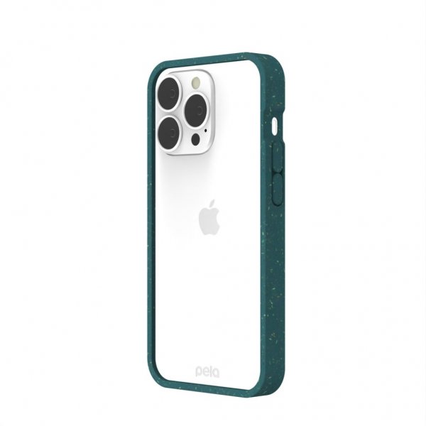 Pela iPhone 13 Pro Cover Miljøvenligt Gennemsigtigt Grøn