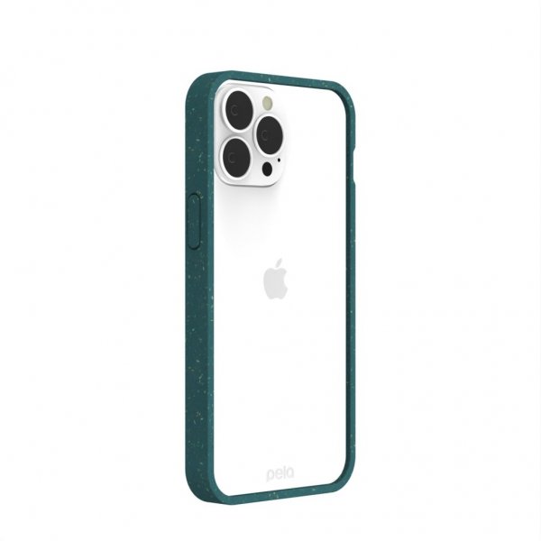 Pela iPhone 13 Pro Max Cover Eco Friendly Clear Grøn