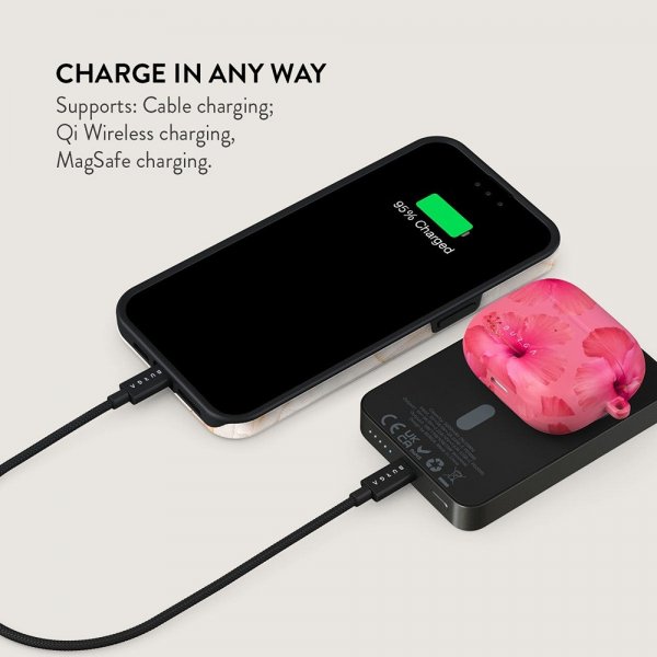 Burga Powerbank MagSafe 5000 mAh Island Girl Metalgrå