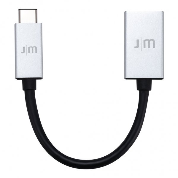 Just Mobile Adapter USB-C til USB AluCable Sort Sølv