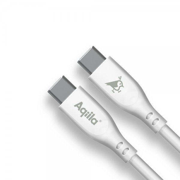 Aqiila Kabel Cablebird CS12 USB-C til USB-C 60W 2m Hvid